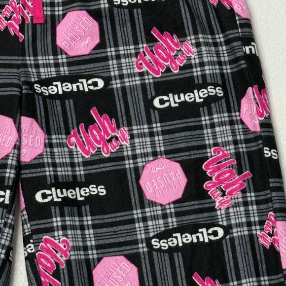 Clueless Themed Size Small Black & Pink Pajama Pants - Picture 4 of 5